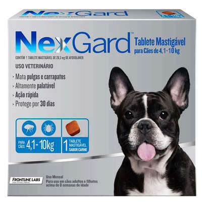 Anti-Pulgas-e-Carrapatos-Merial-NexGard-28 3-mg-Cães-de-4 1-a-10-Kg