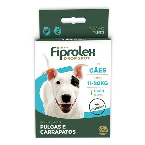 Antipulgas-E-Carrapatos-Ceva-Fiprolex-Drop-Spot-De-134-Ml-Para-Cães-De-11-A-20-Kg